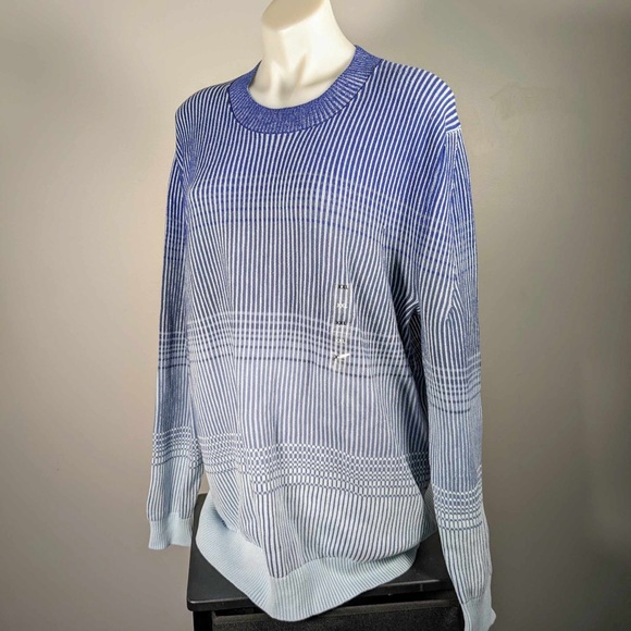NWT ALFANI OMBRE STRIPED CREWNECK SWEATER - XXL - Picture 1 of 4